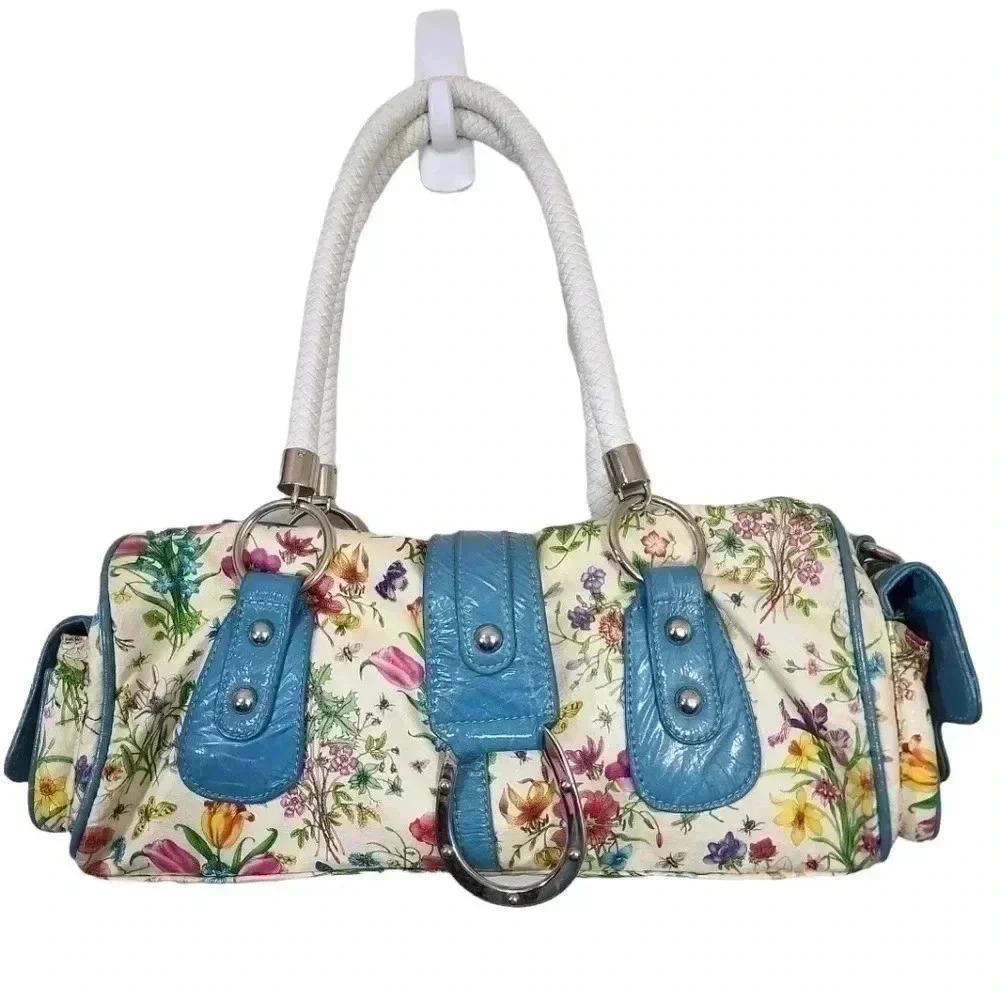 Y2K Floral multi colored Shoulder Bag with long strap. Brand new - Picture 2 of 15
